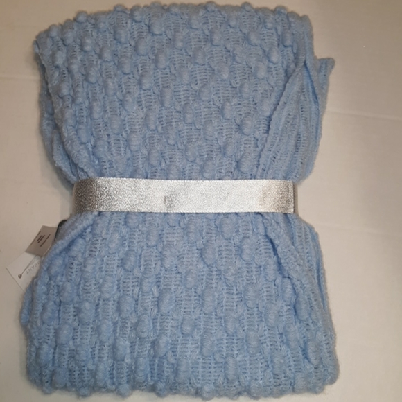 ☆NWT☆Gorgeous New York & Co. So Soft Acrylic Blue Ladies gloves & Scarf Set - Picture 6 of 8